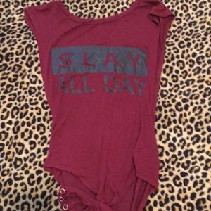 Super cute short sleeve bodysuit medium